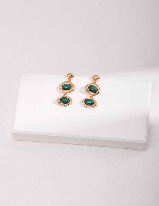 Malachite Earring