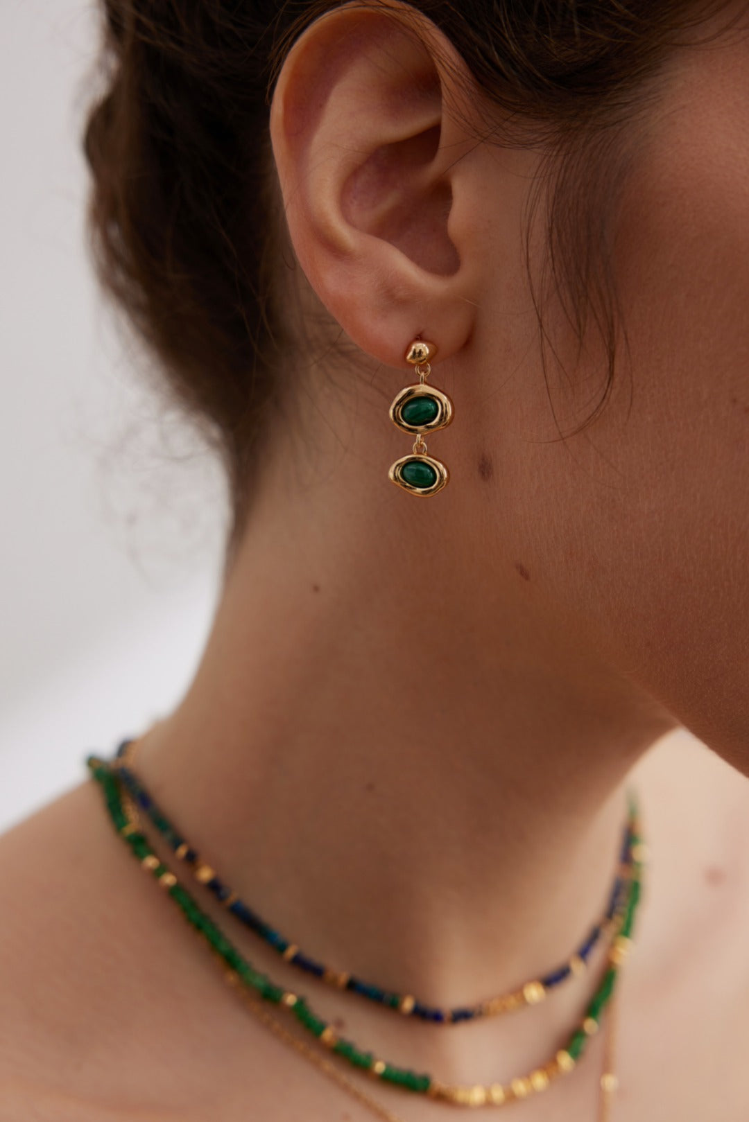 Malachite Earring